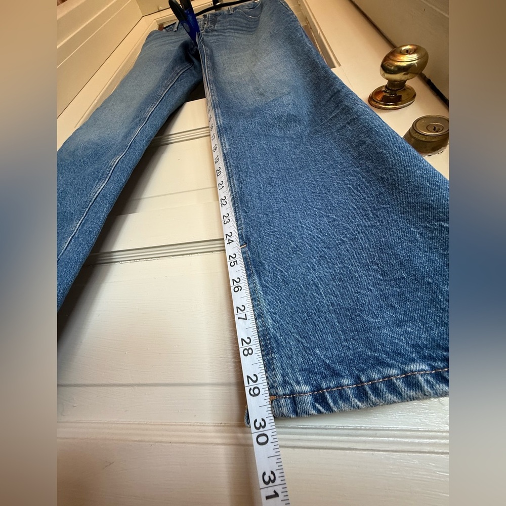 Good American High Waist Split Hem with Cutaway Button Fly Jeans 4/27 - Picture 7 of 15